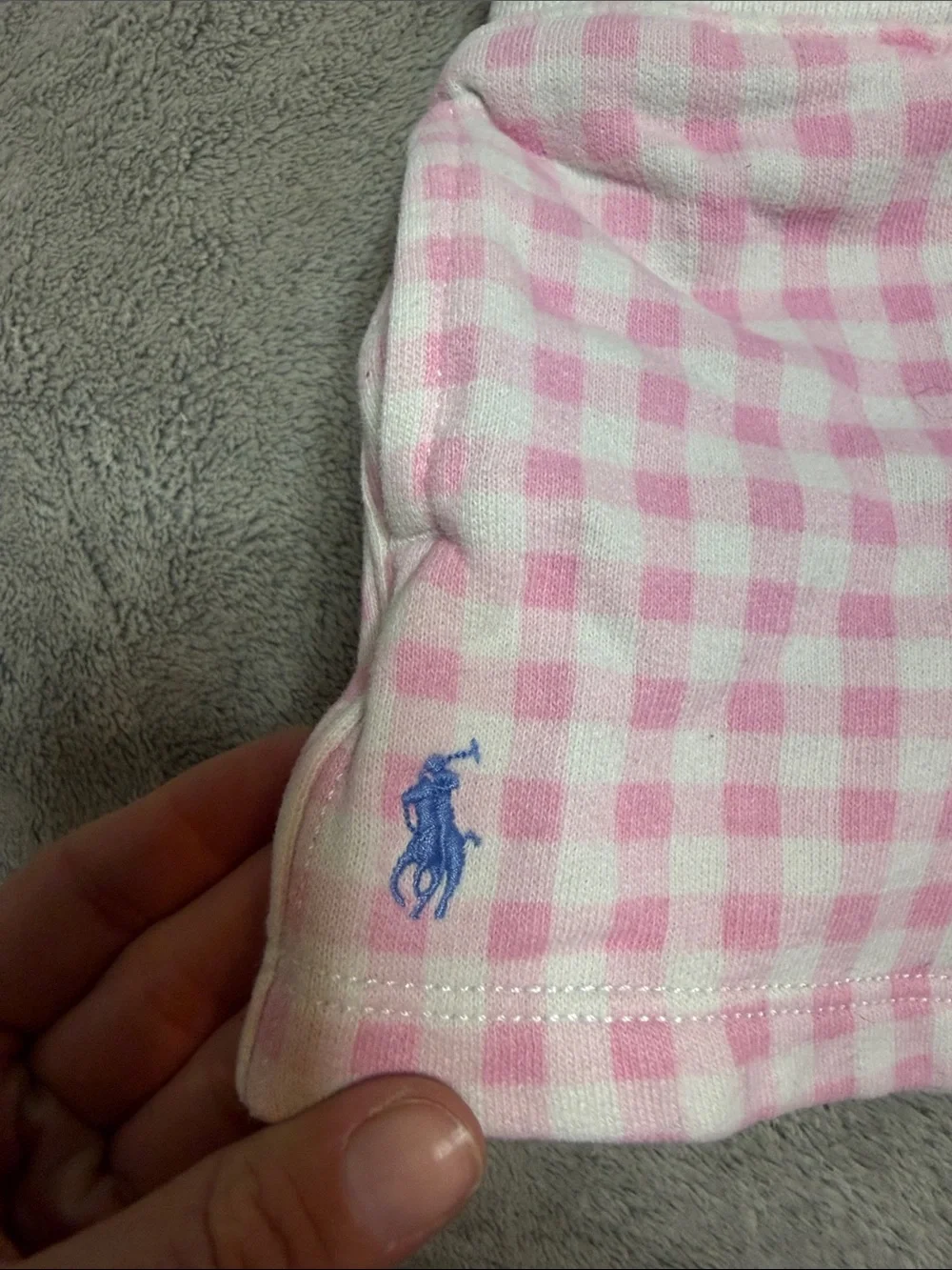 Ralph Lauren Pink Gingham Girls' Cotton Shorts